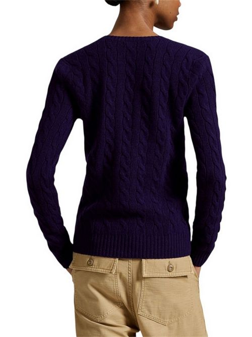 scollo a v donna a trecce viola Ralph Lauren | 211971866010